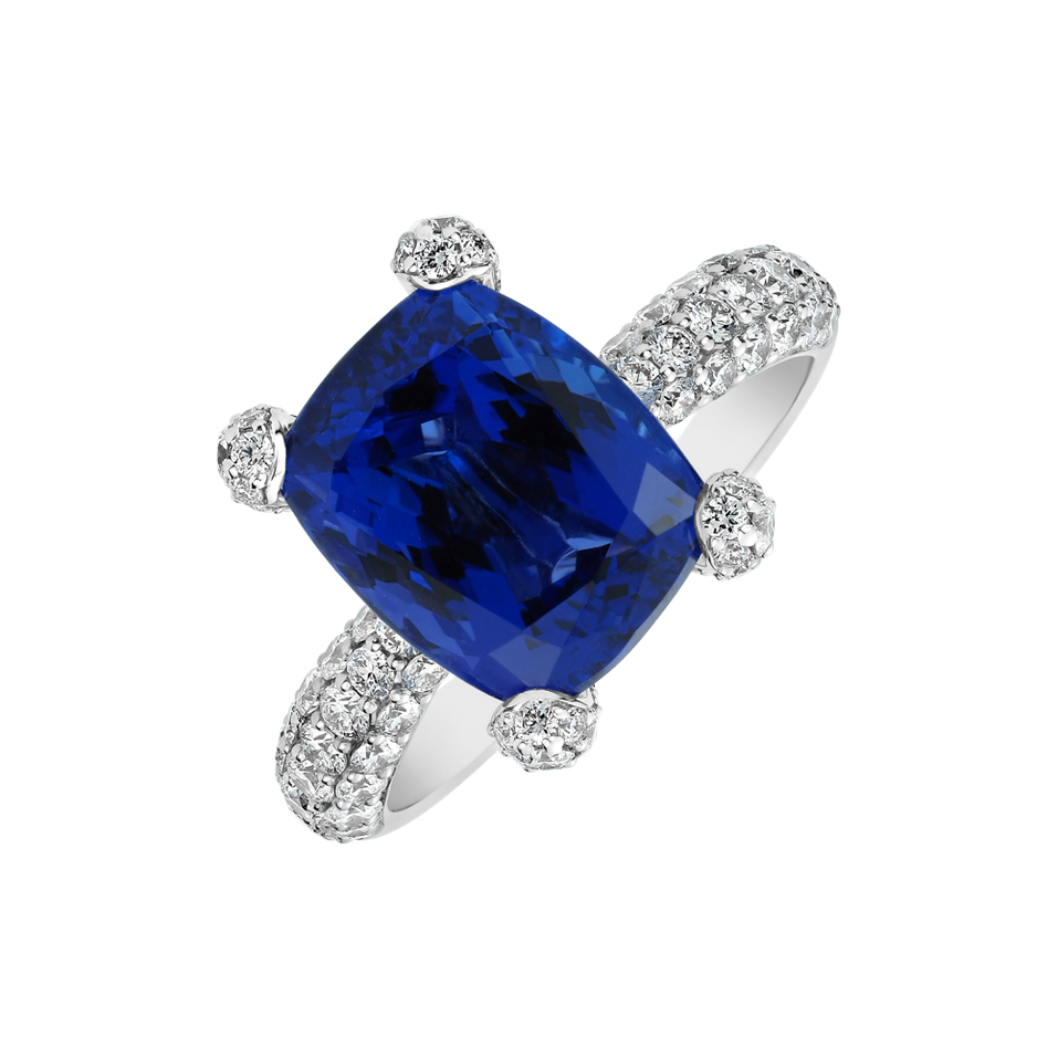 Prsteň s diamantmi a tanzanitom Ocean Muse