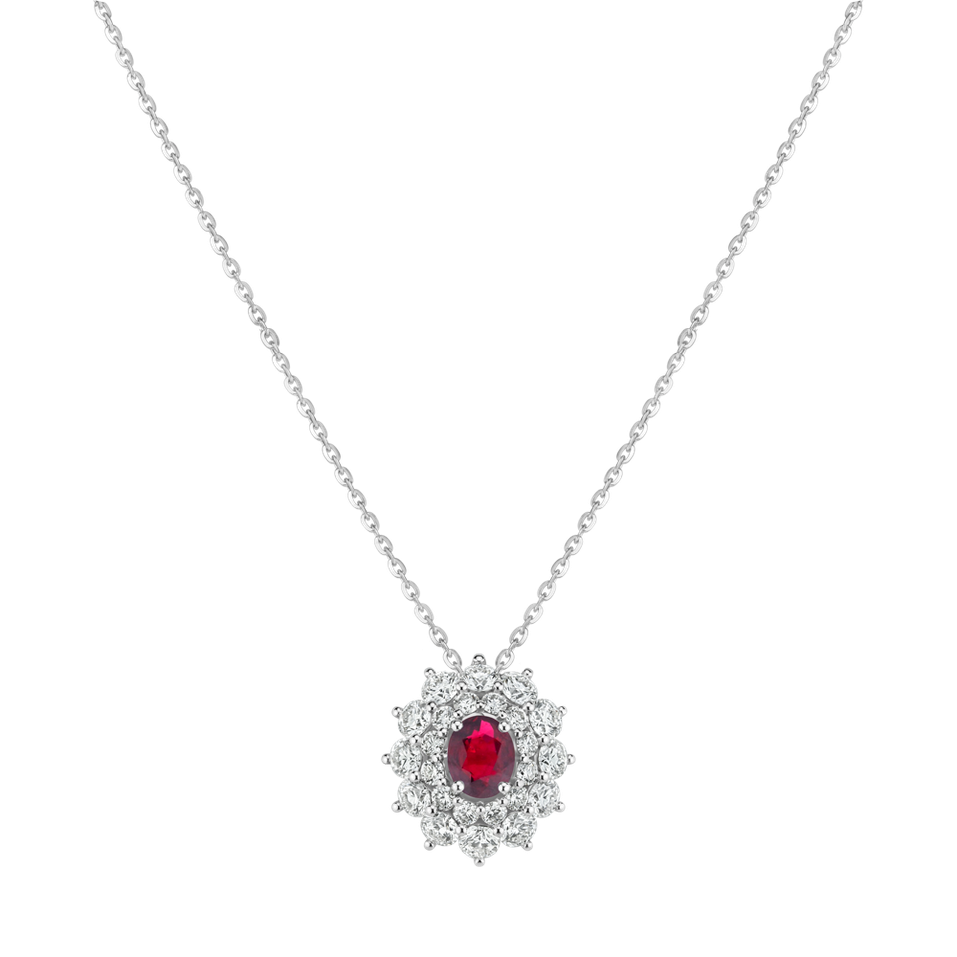 Náhrdelník s diamantmi a rubínom Queen of Ruby