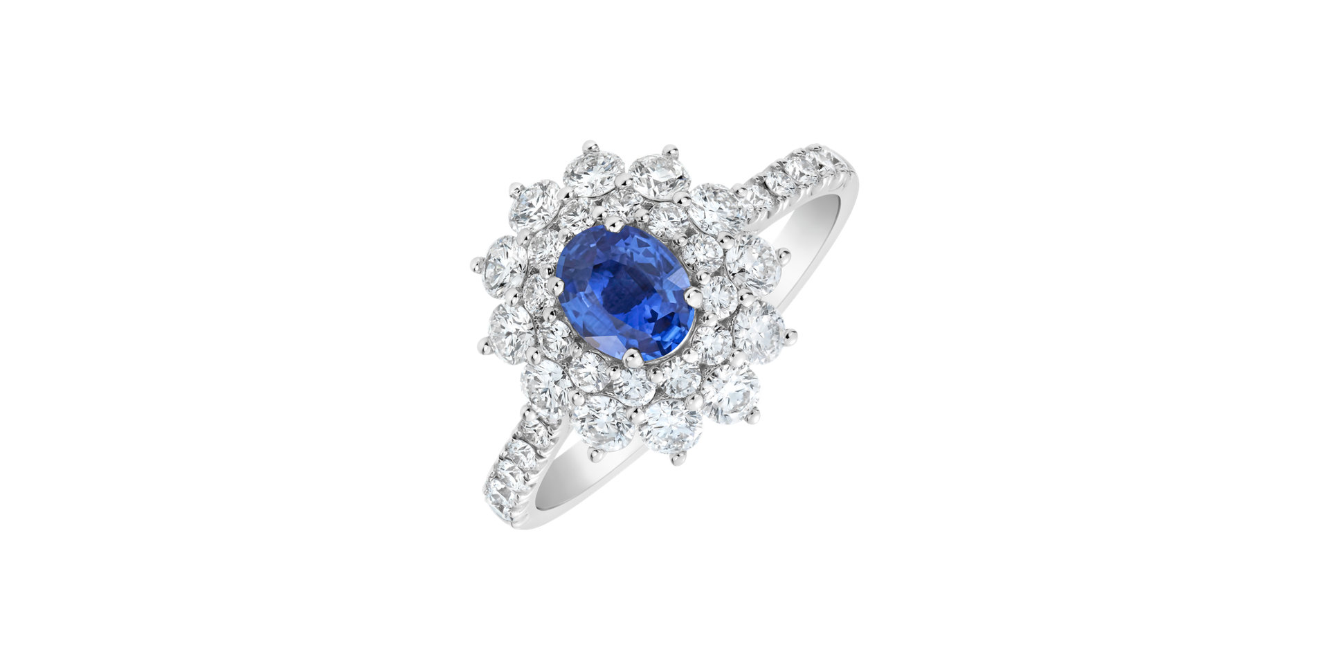 Prsteň s diamantmi a tanzanitom Queen of Tanzanite