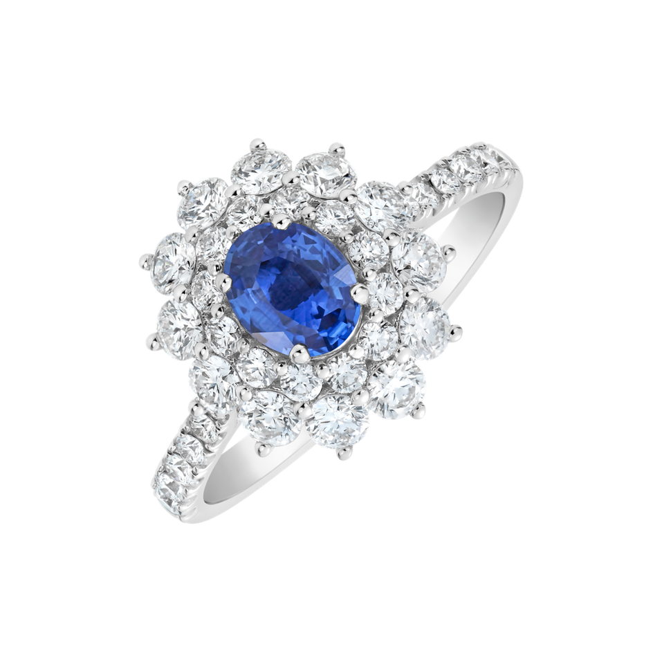 Prsteň s diamantmi a tanzanitom Queen of Tanzanite