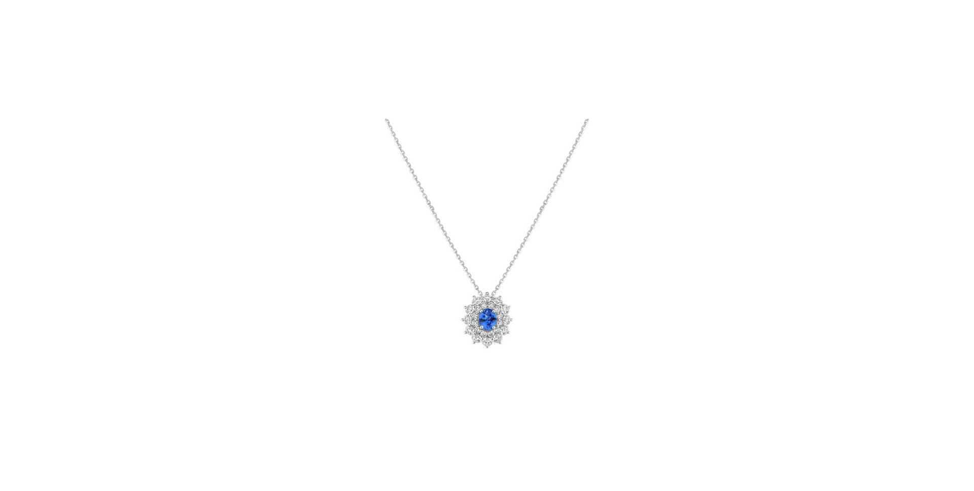 Náhrdelník s diamantmi a tanzanitom Queen of Tanzanite