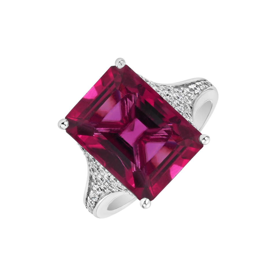 Prsteň s diamantmi a turmalínom Azarielle