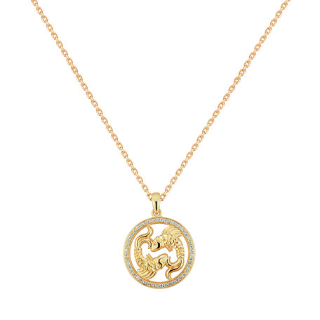 Náhrdelník s diamantmi Starlit Zodiac Pisces