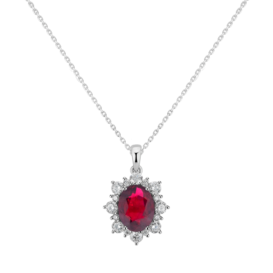 Náhrdelník s diamantmi a rubínom Royal Aurora