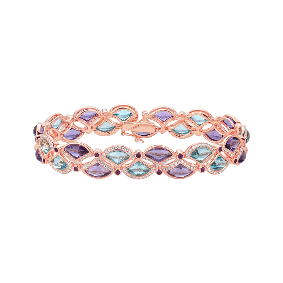 Náramok s diamantmi a drahokamami Aetheris