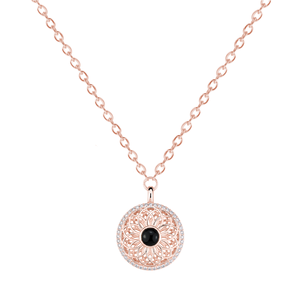 Náhrdelník s diamantmi a opálom Heart of Starlight