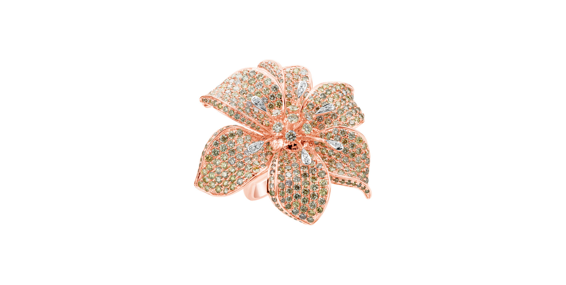 Prsteň/brošňa s diamantmi Lady of Flowers