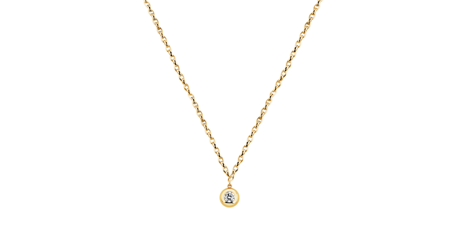 Náhrdelník s diamantom The Bold