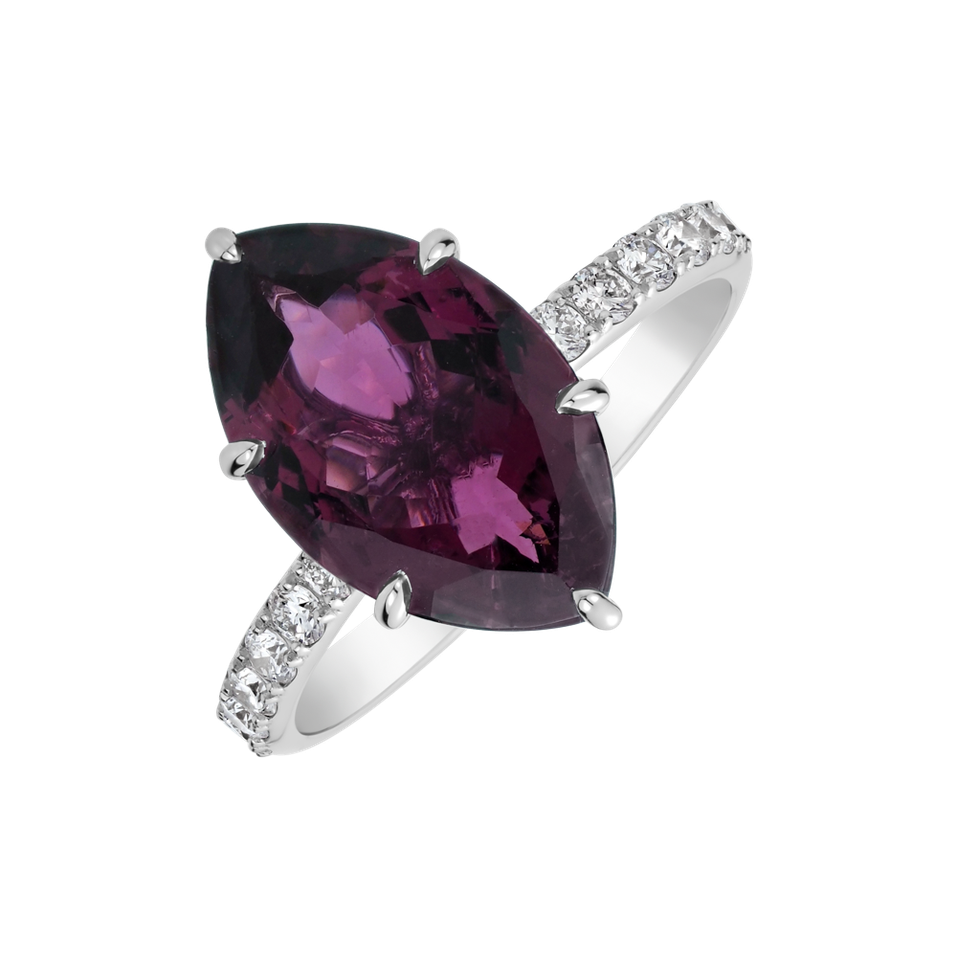 Prsteň s diamantmi a turmalínom Rouge Passion