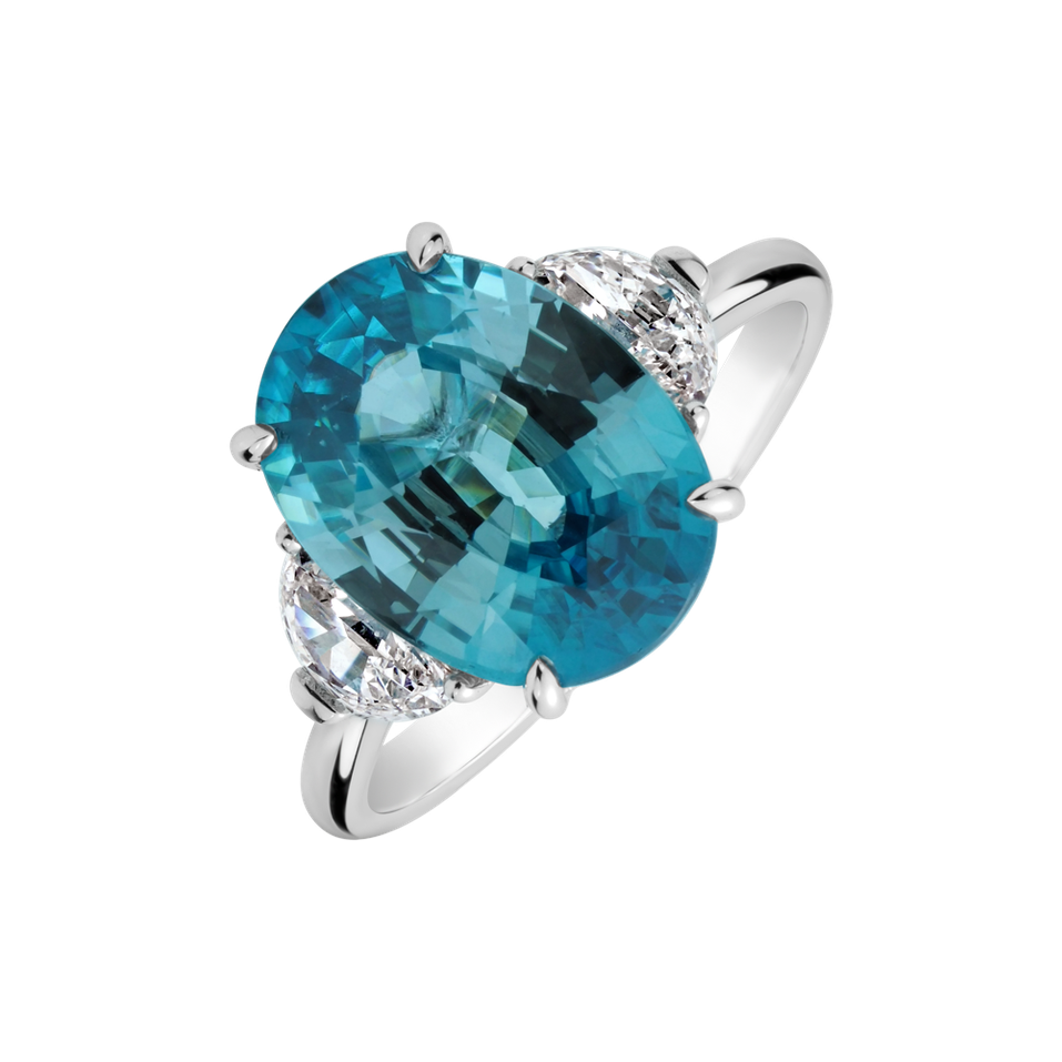 Prsteň s diamantmi a zirconom Dynasty Gem