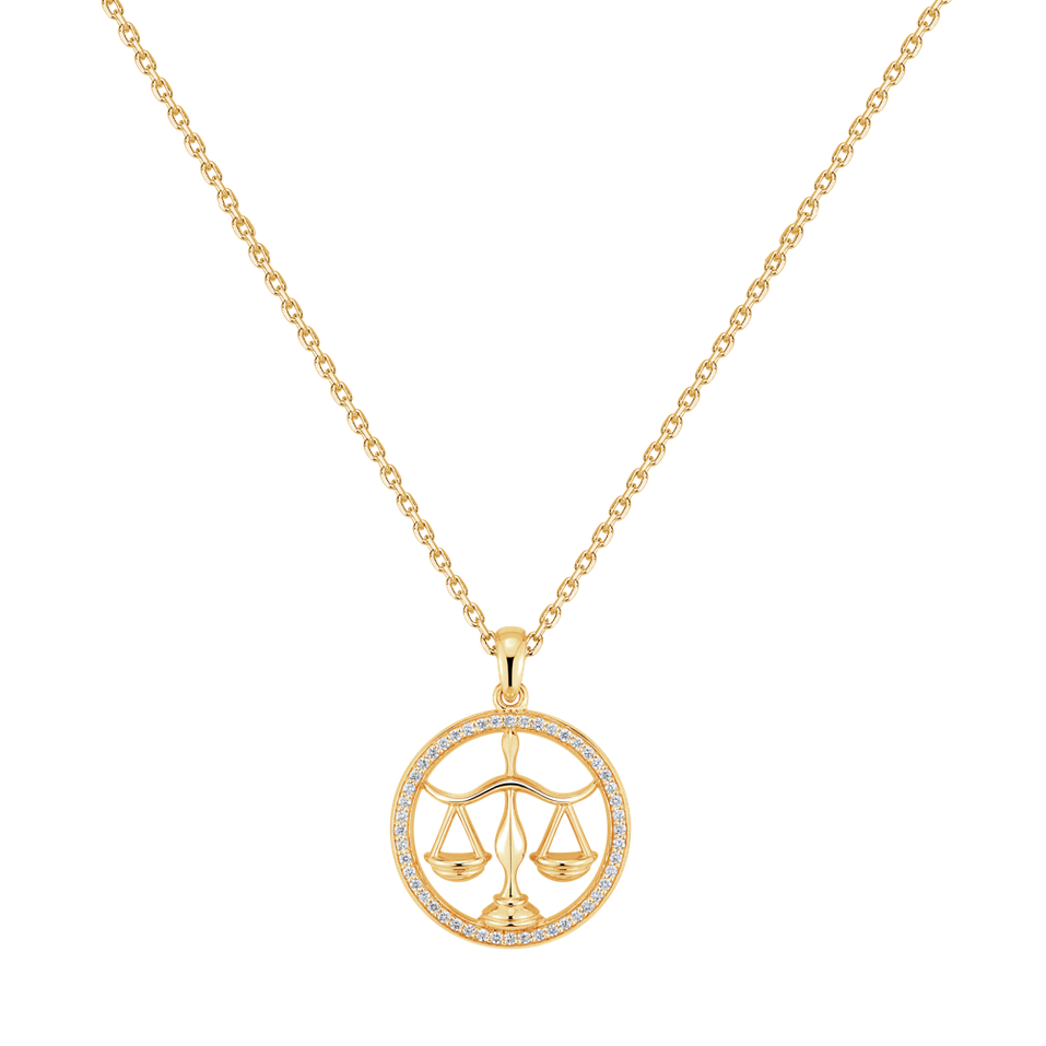 Náhrdelník s diamantmi Starlit Zodiac Libra