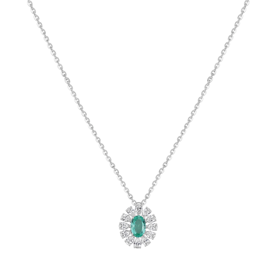 Náhrdelník s diamantmi a paraibou Petal of the Wind