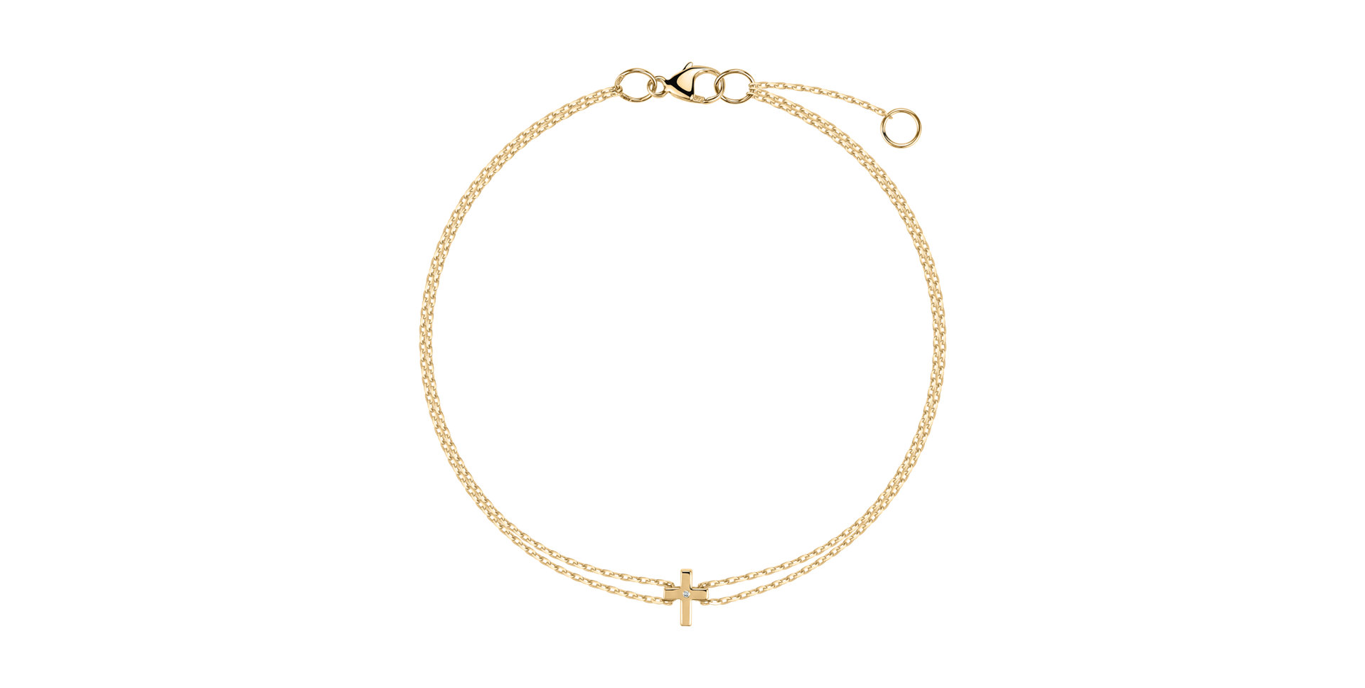 Náramok s diamantom Little Cross