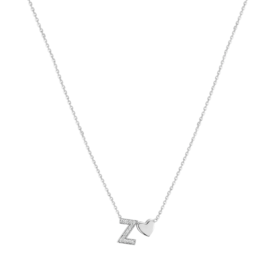 Náhrdelník s diamantmi My Heart Letter