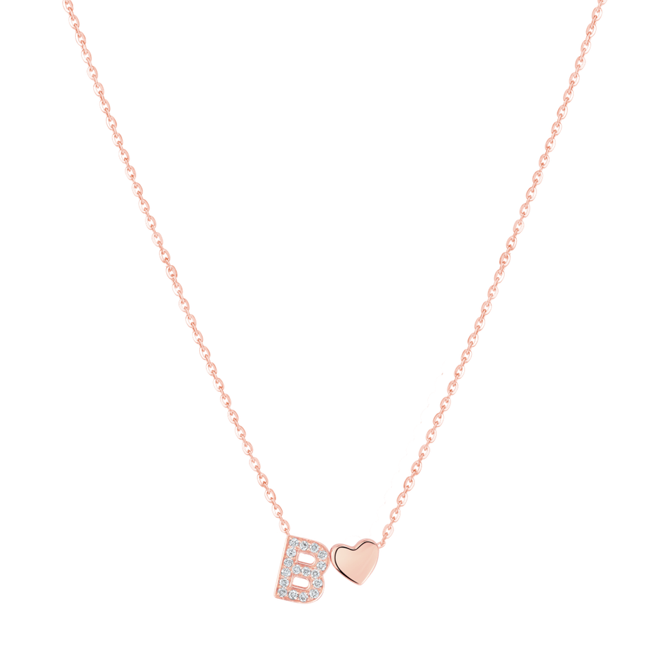 Náhrdelník s diamantmi My Letter Heart