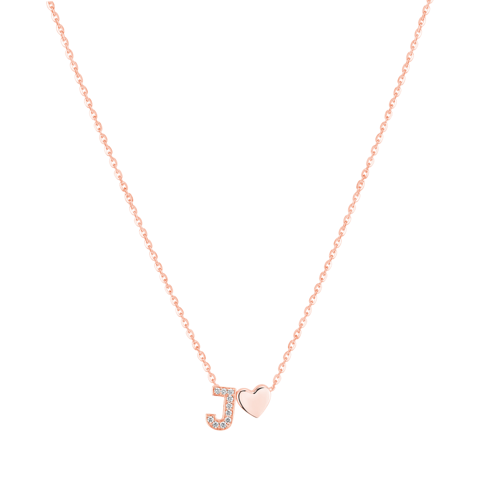 Náhrdelník s diamantmi My Letter Heart