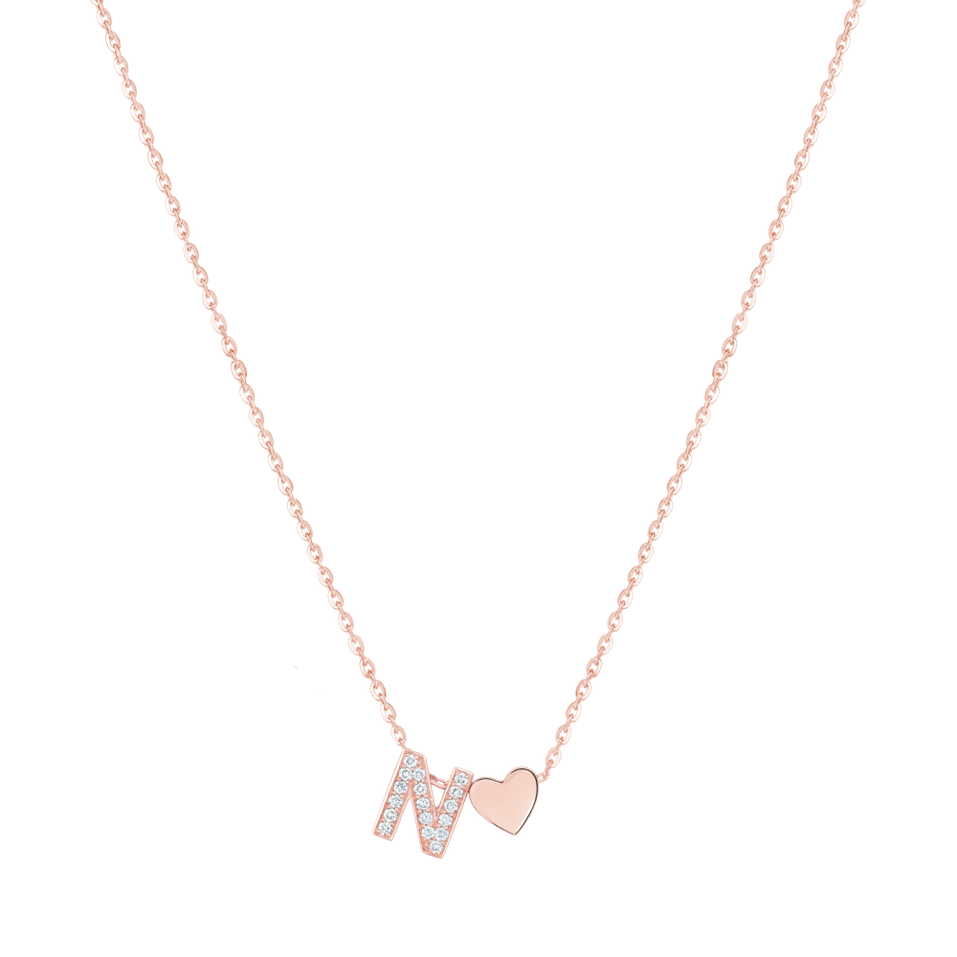 Náhrdelník s diamantmi My Letter Heart