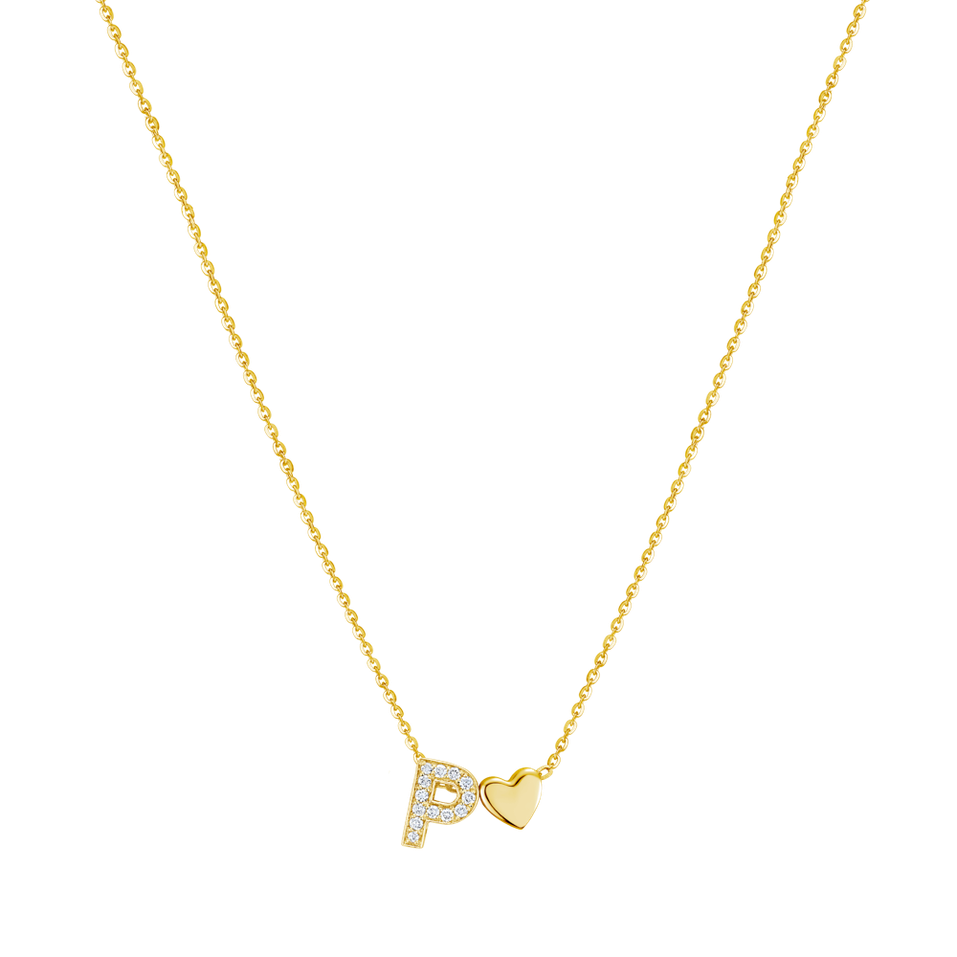 Náhrdelník s diamantmi My Letter Heart