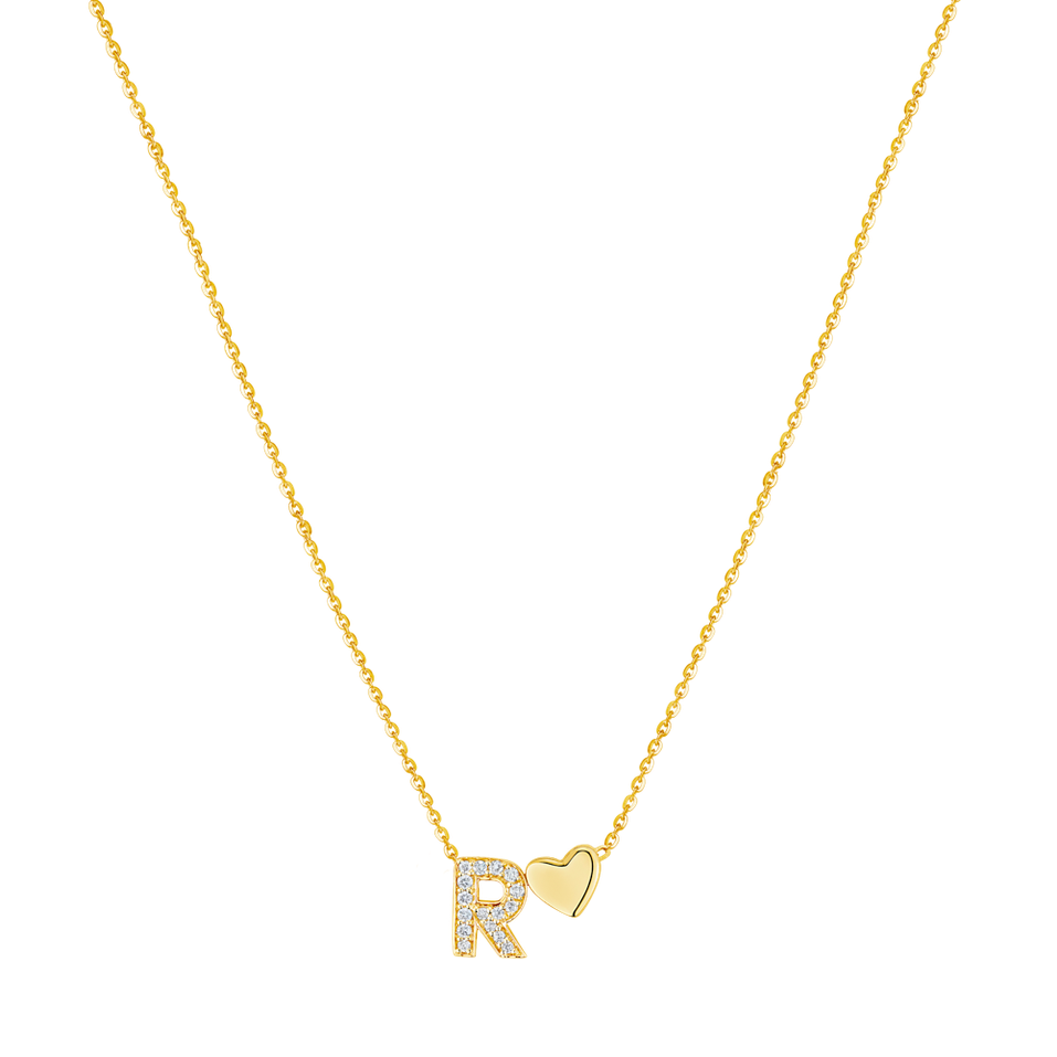 Náhrdelník s diamantmi My Letter Heart