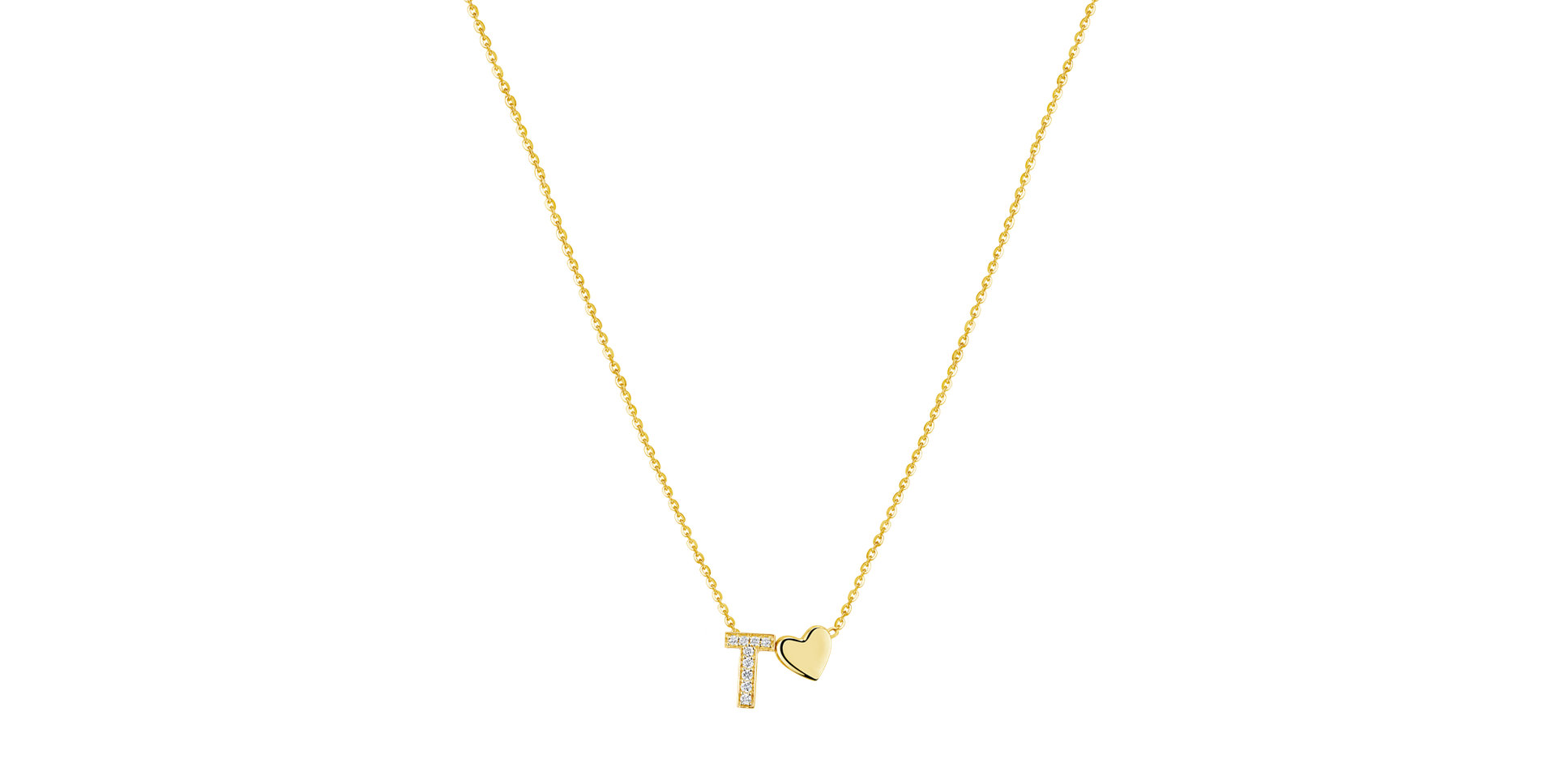 Náhrdelník s diamantmi My Heart Letter