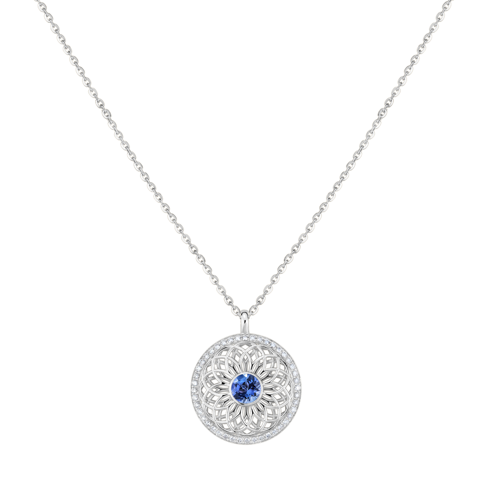 Náhrdelník s diamantmi a tanzanitom Heart of Star