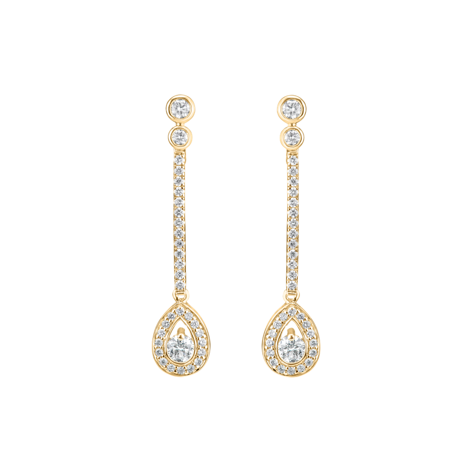 Náušnice s diamantmi Glamour Drop