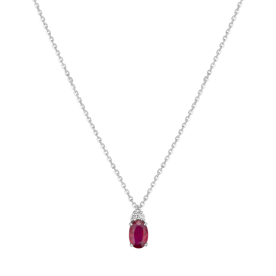 Náhrdelník s diamantmi a rubínom Shine Seduction