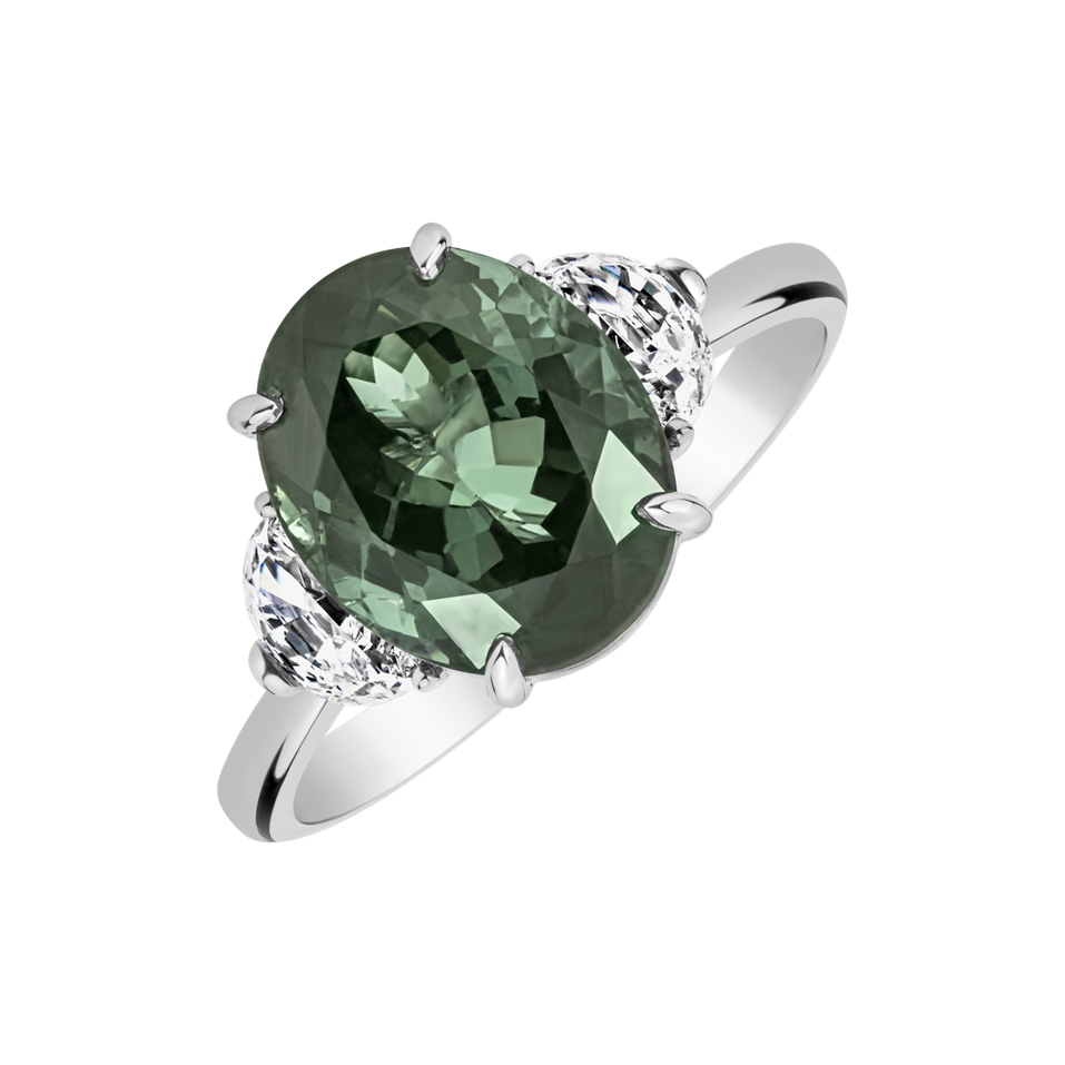 Prsteň s diamantmi a turmalínom Dynasty Gem