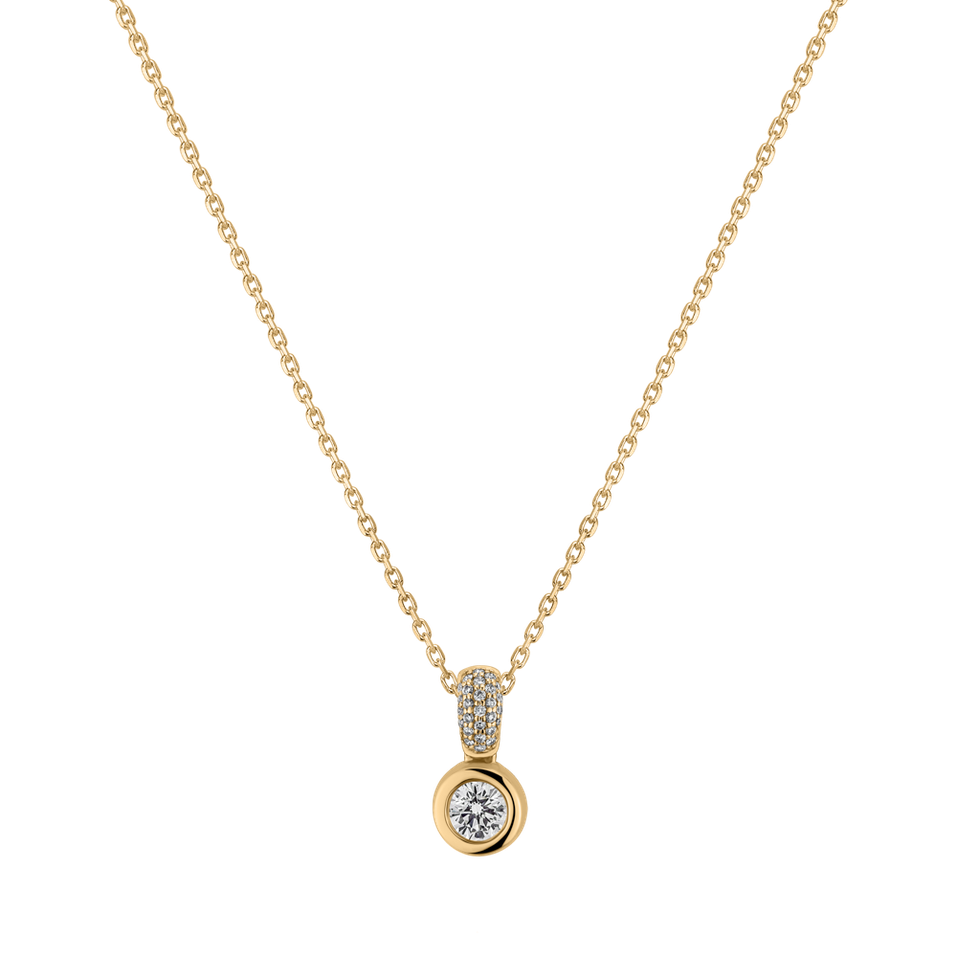 Náhrdelník s diamantmi Delicate Drop
