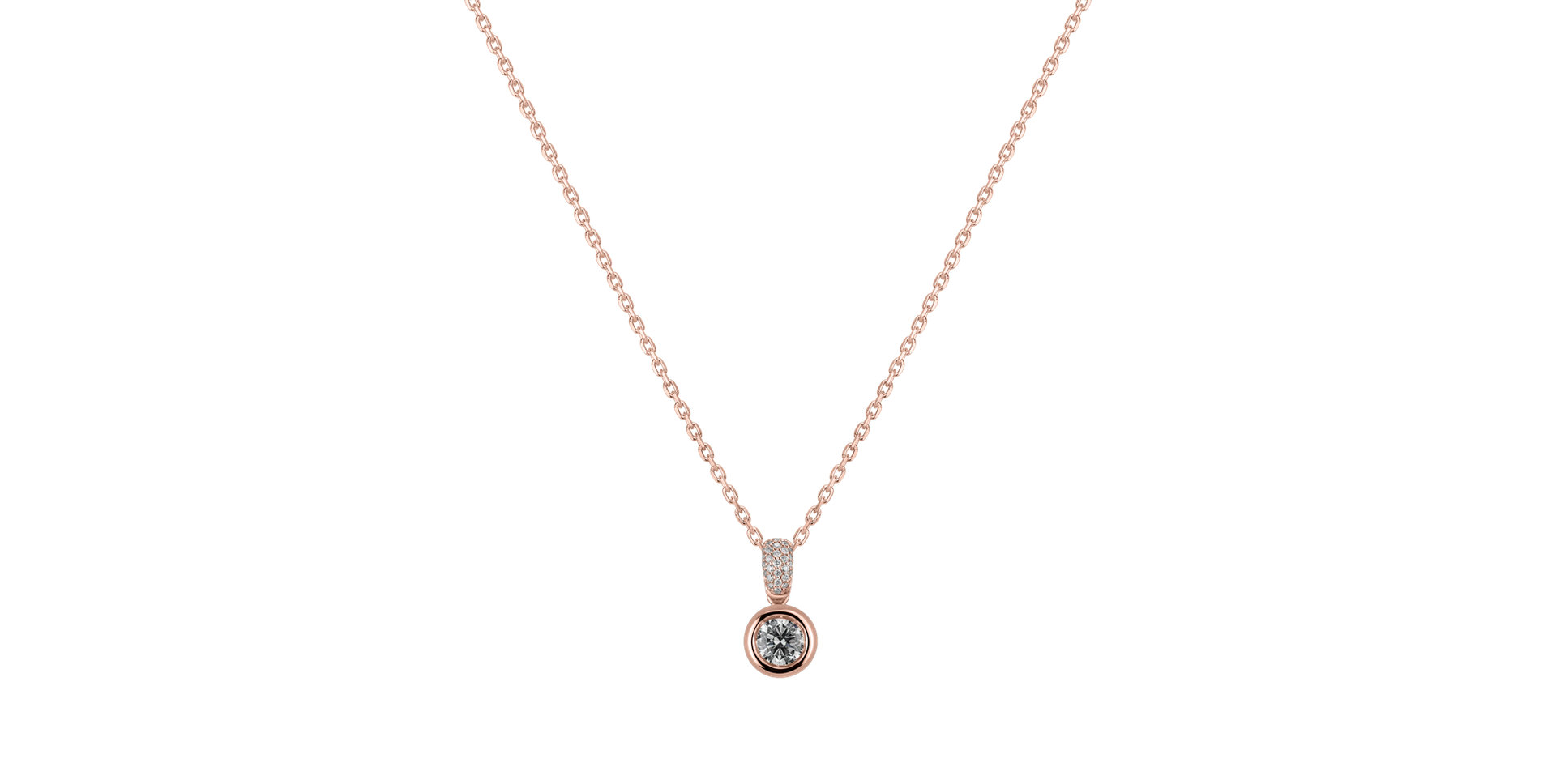 Náhrdelník s diamantmi Delicate Drop