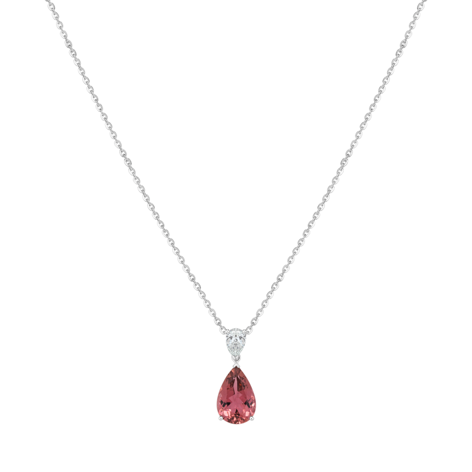 Náhrdelník s diamantom a turmalínom Nova Rosa