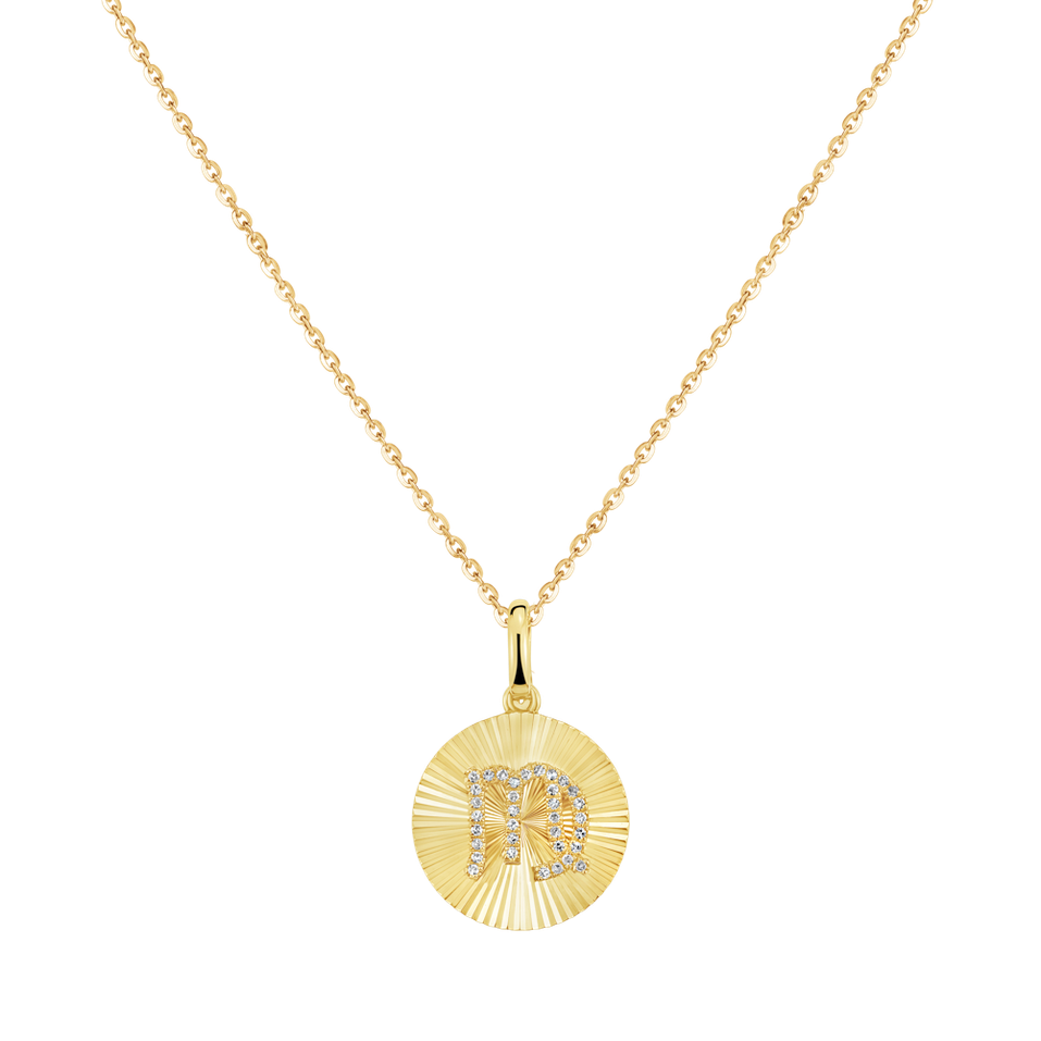 Náhrdelník s diamantmi Virgo Medallion
