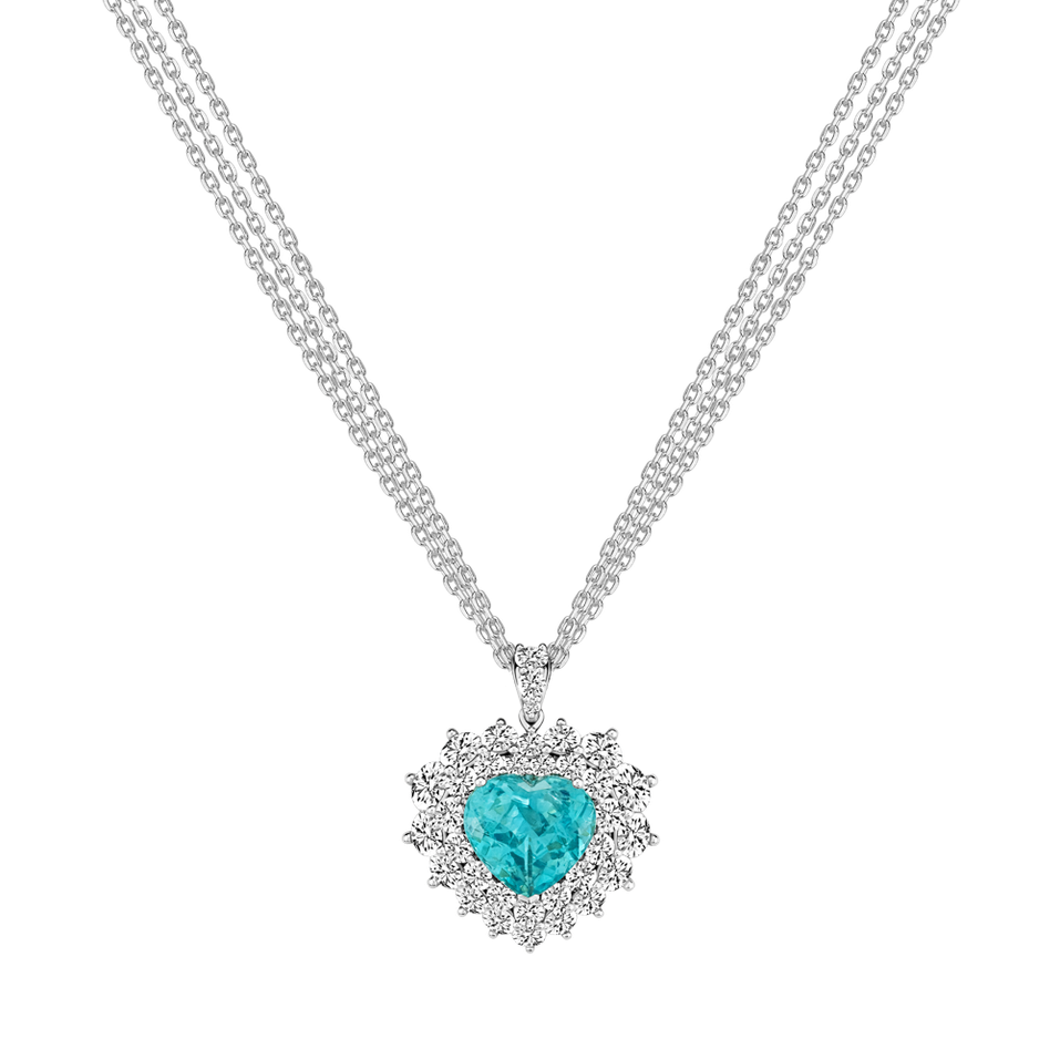 Náhrdelník s diamantmi a paraibou Monarchy of Paraiba