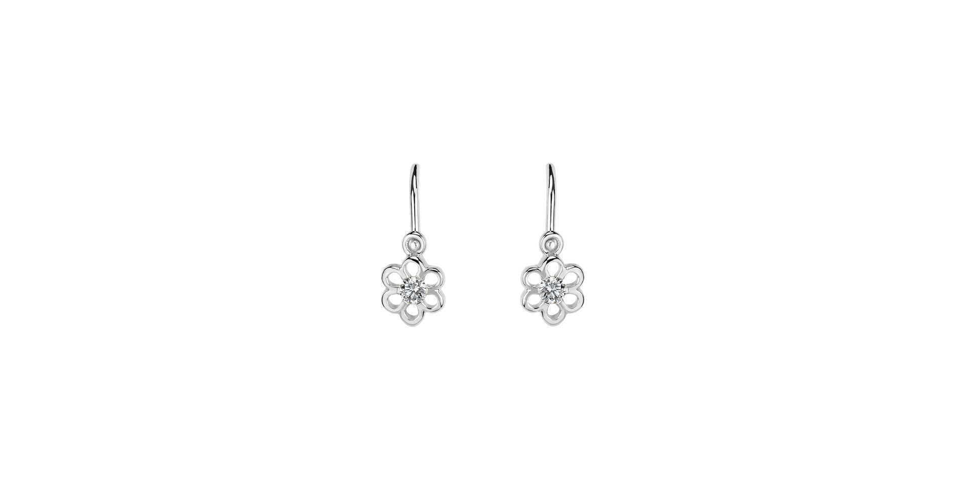 Detské náušnice s diamantom Baby Charm