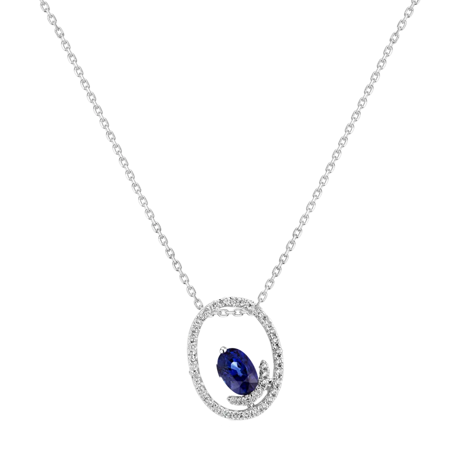 Přívěsok so zafírom a diamantmi Erlene