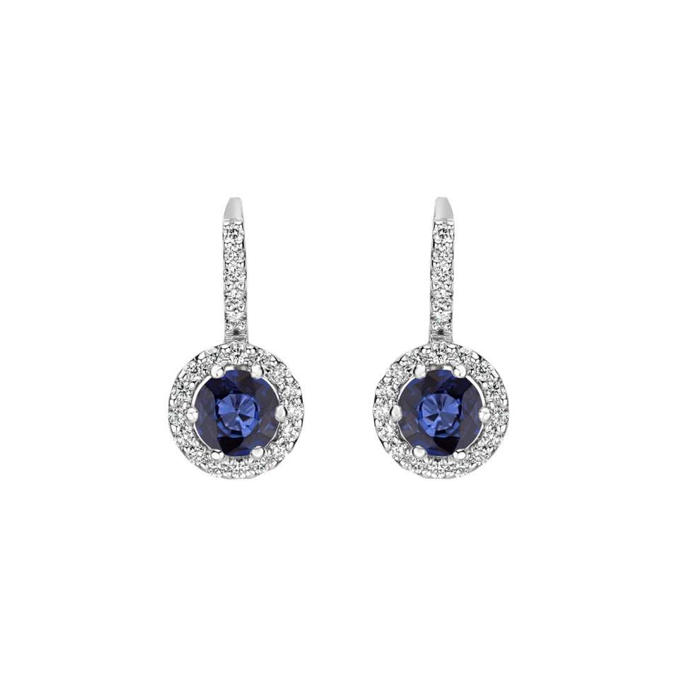 Náušnice s zafírom a diamantmi Orion Duchess