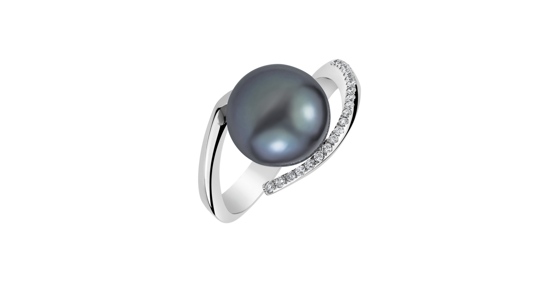 Prsteň s diamantmi a perlou Celestial Pearl     47060
