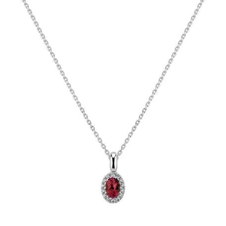 Přívěsok s rubínom a diamantmi Realm Hope