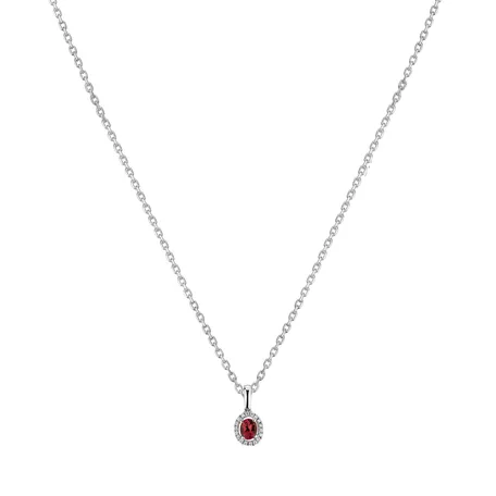 Přívěsok s rubínom a diamantmi Gentle Passion