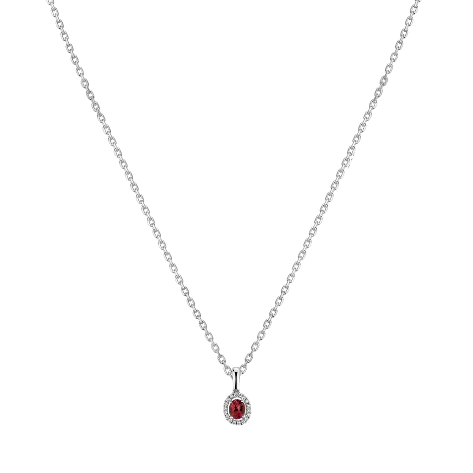 Přívěsok s rubínom a diamantmi Gentle Passion