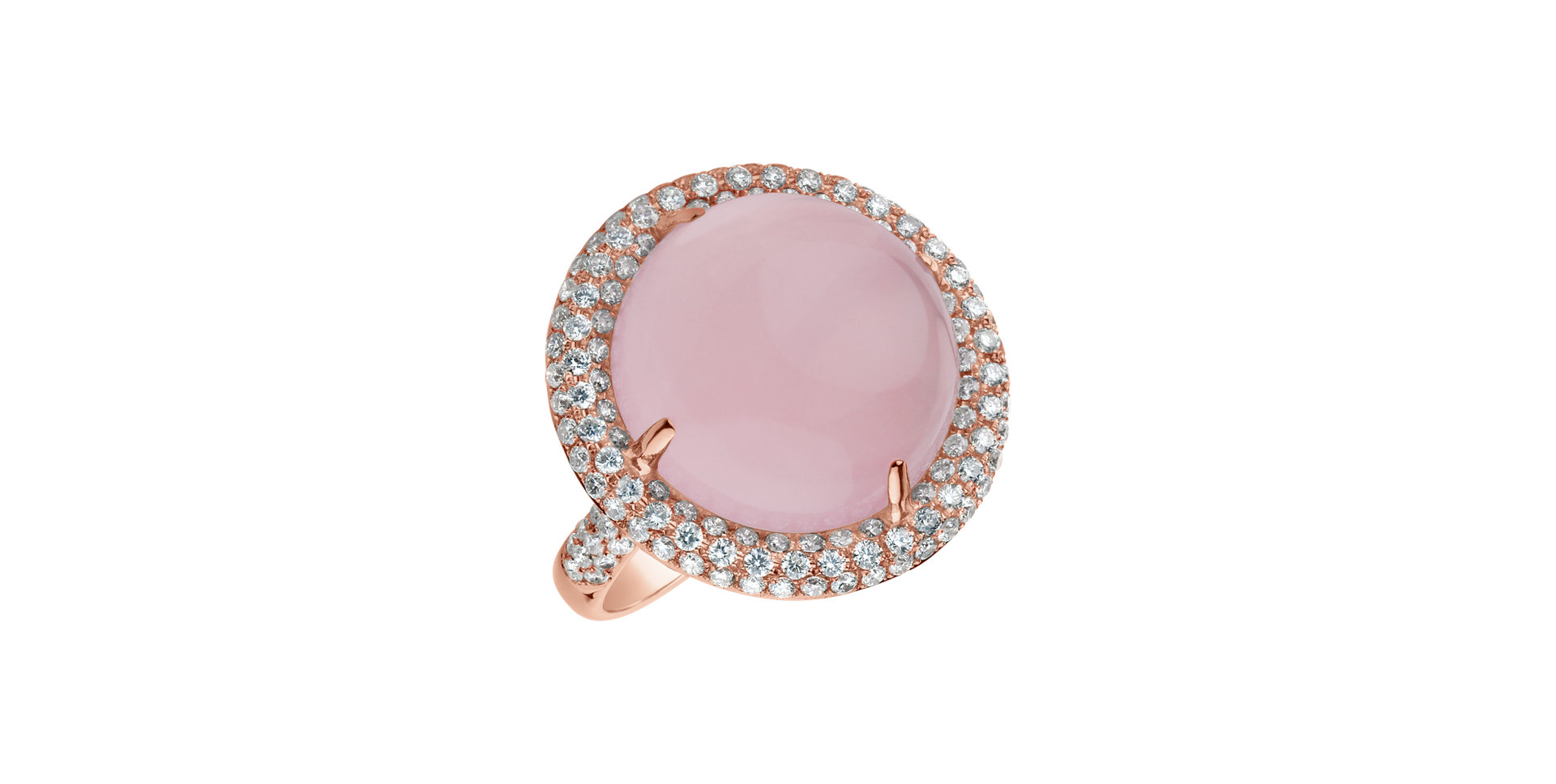 Prsteň s ruženínom a diamantmi Pink Princess