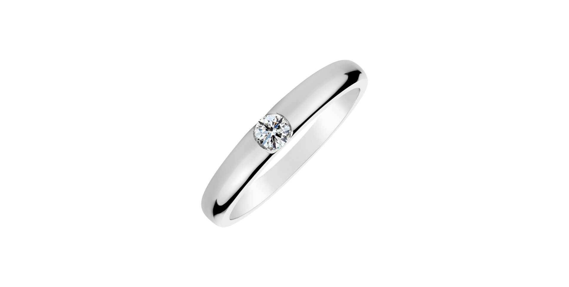 Prsteň s diamantom Classic Romance