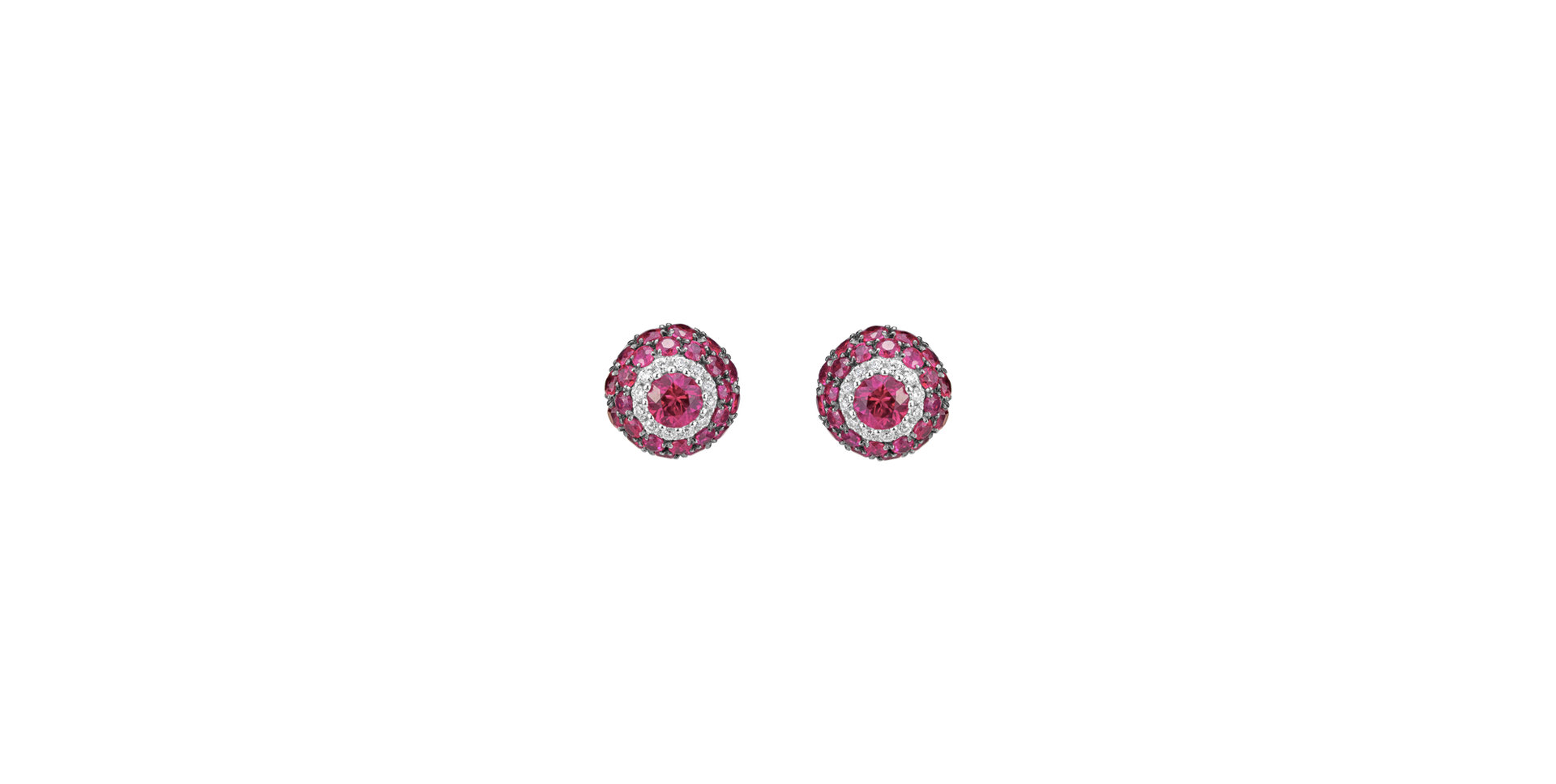 Náušnice s rubíny a diamantmi Ruby Radiance