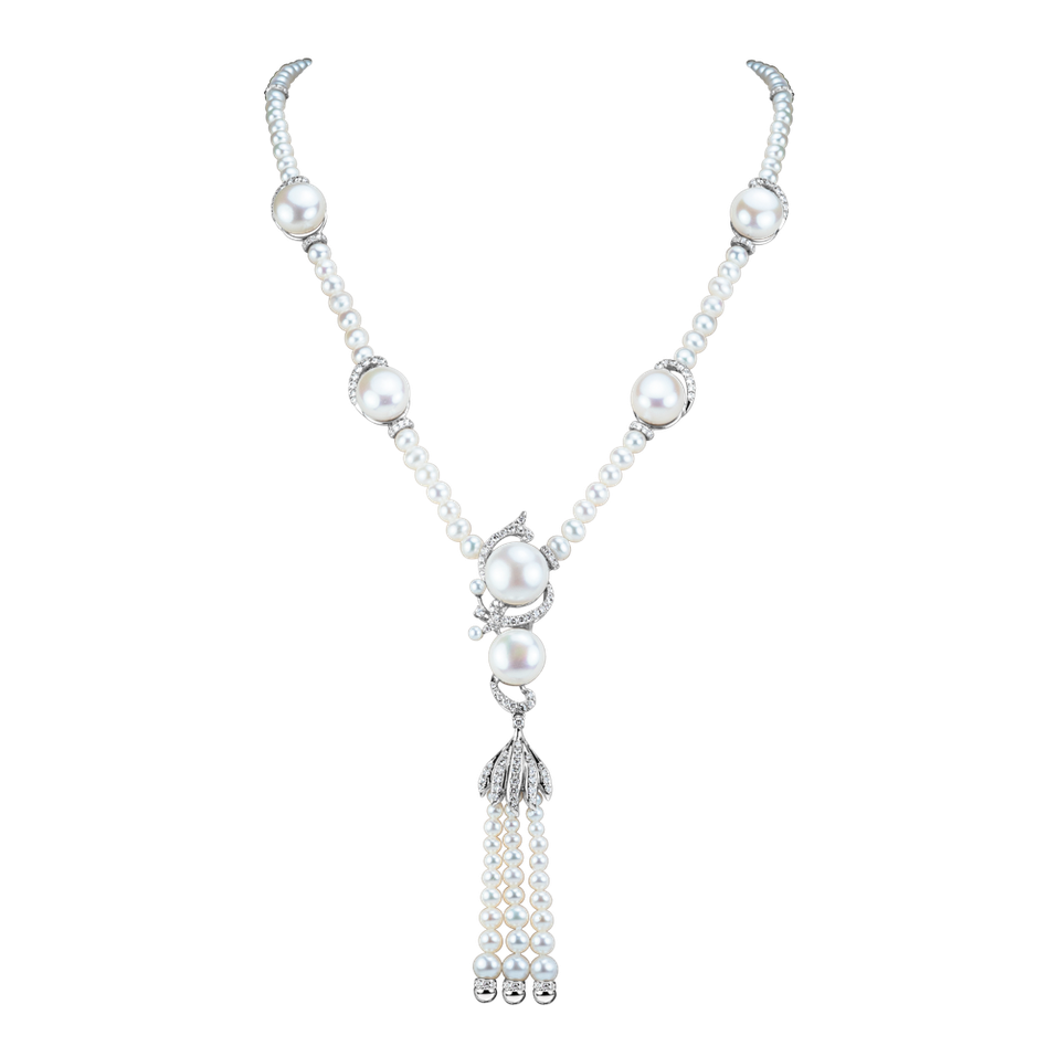 Náhrdelník s diamantmi a perlami Versailles Miracle