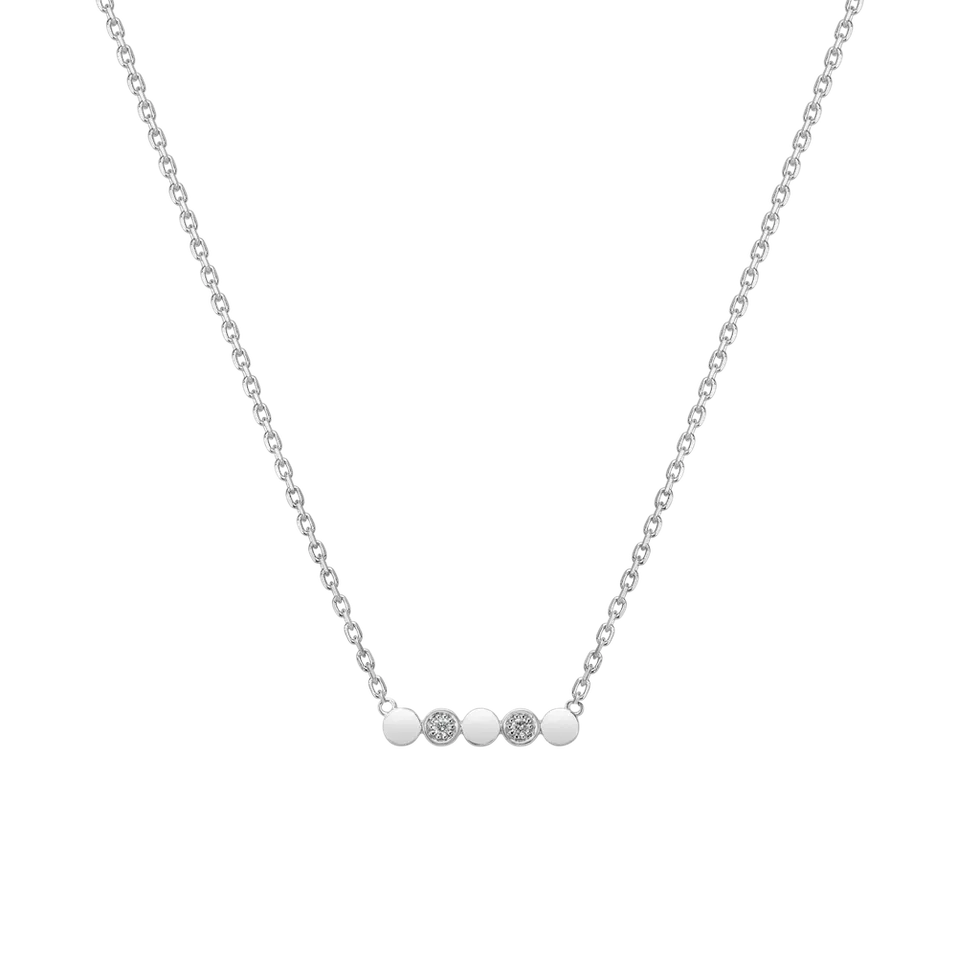 Náhrdelník s diamantmi Glossy Dots