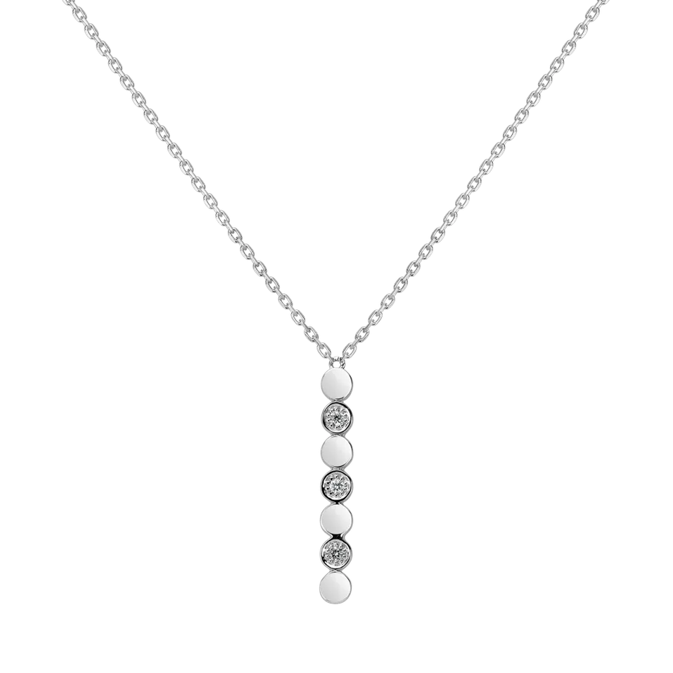 Náhrdelník s diamantmi Long Shiny Dots