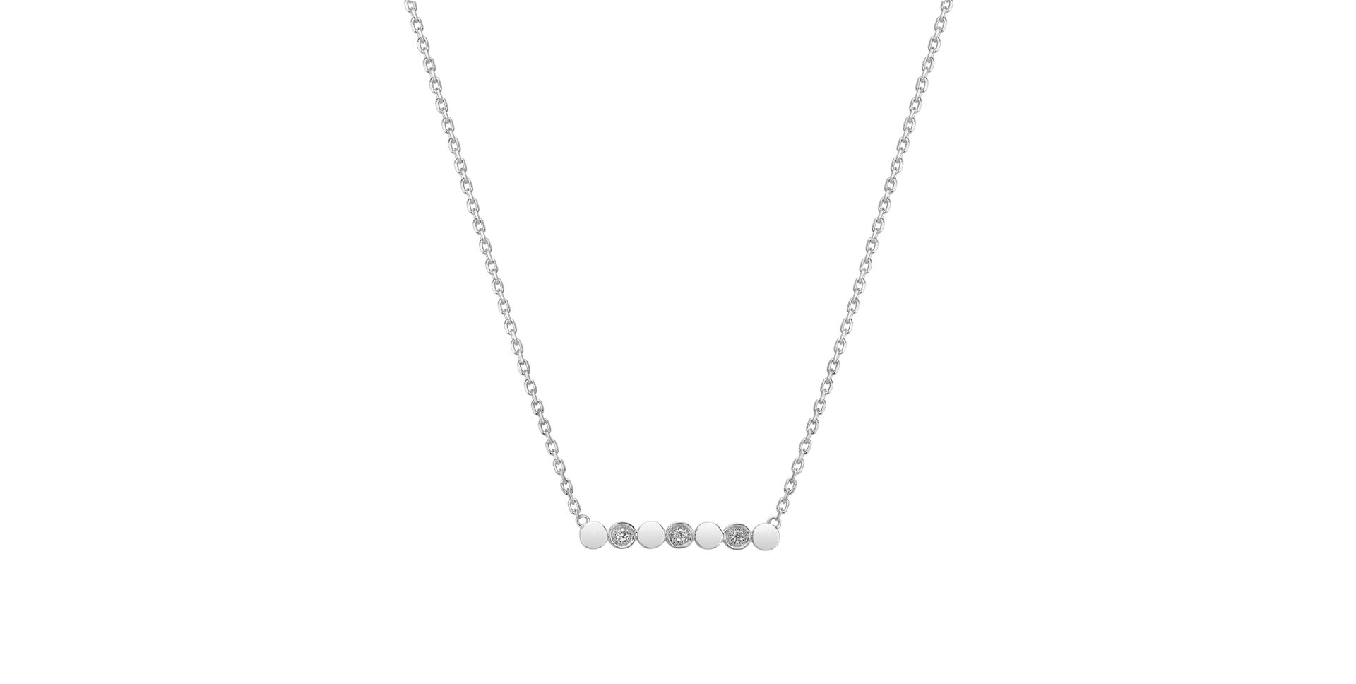 Náhrdelník s diamantmi Long Glossy Dots