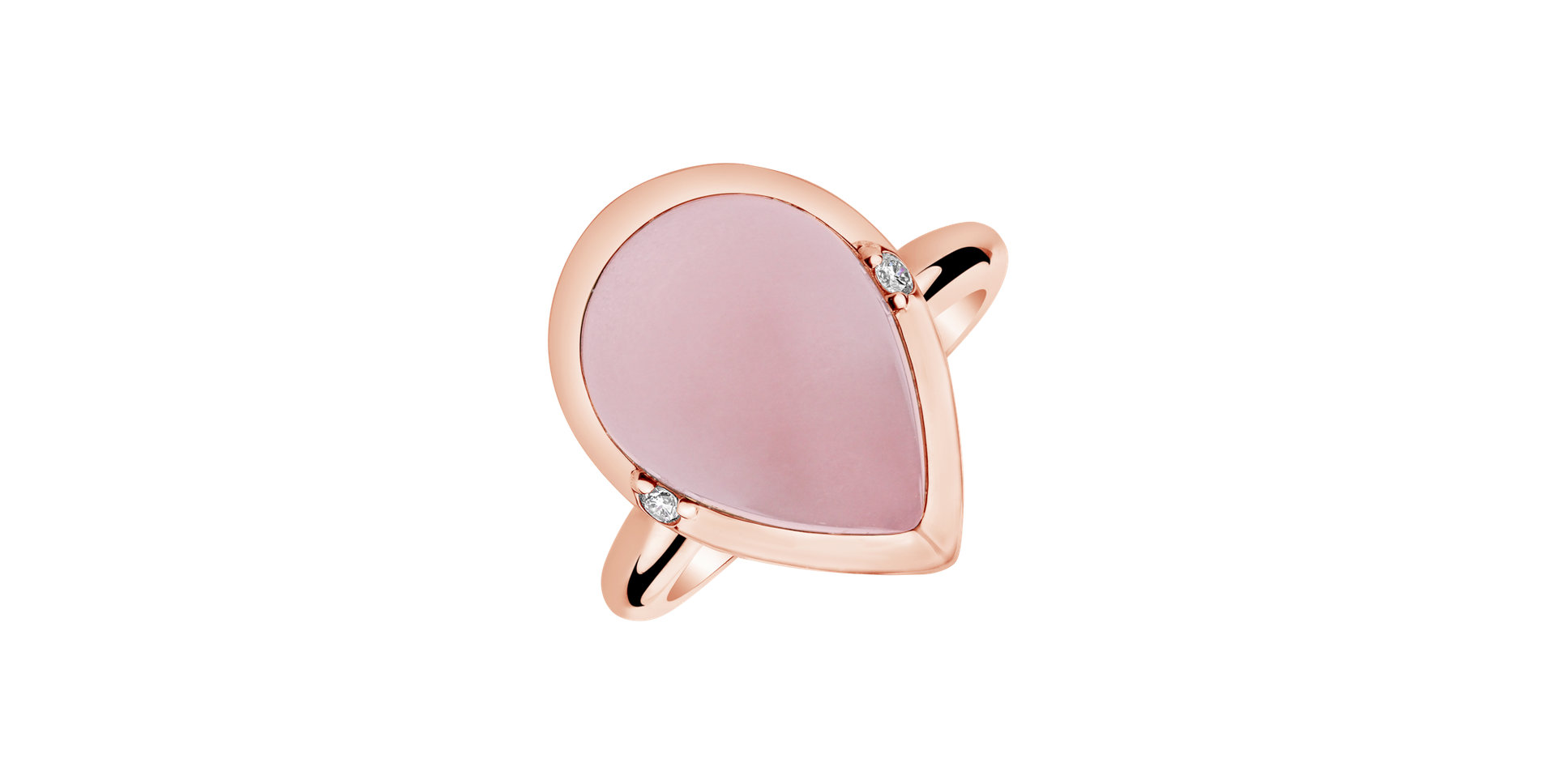 Prsteň s ruženínom a diamantmi Princess Tear