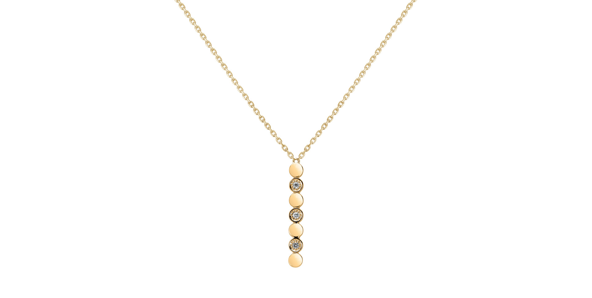 Náhrdelník s diamantmi Long Shiny Dots