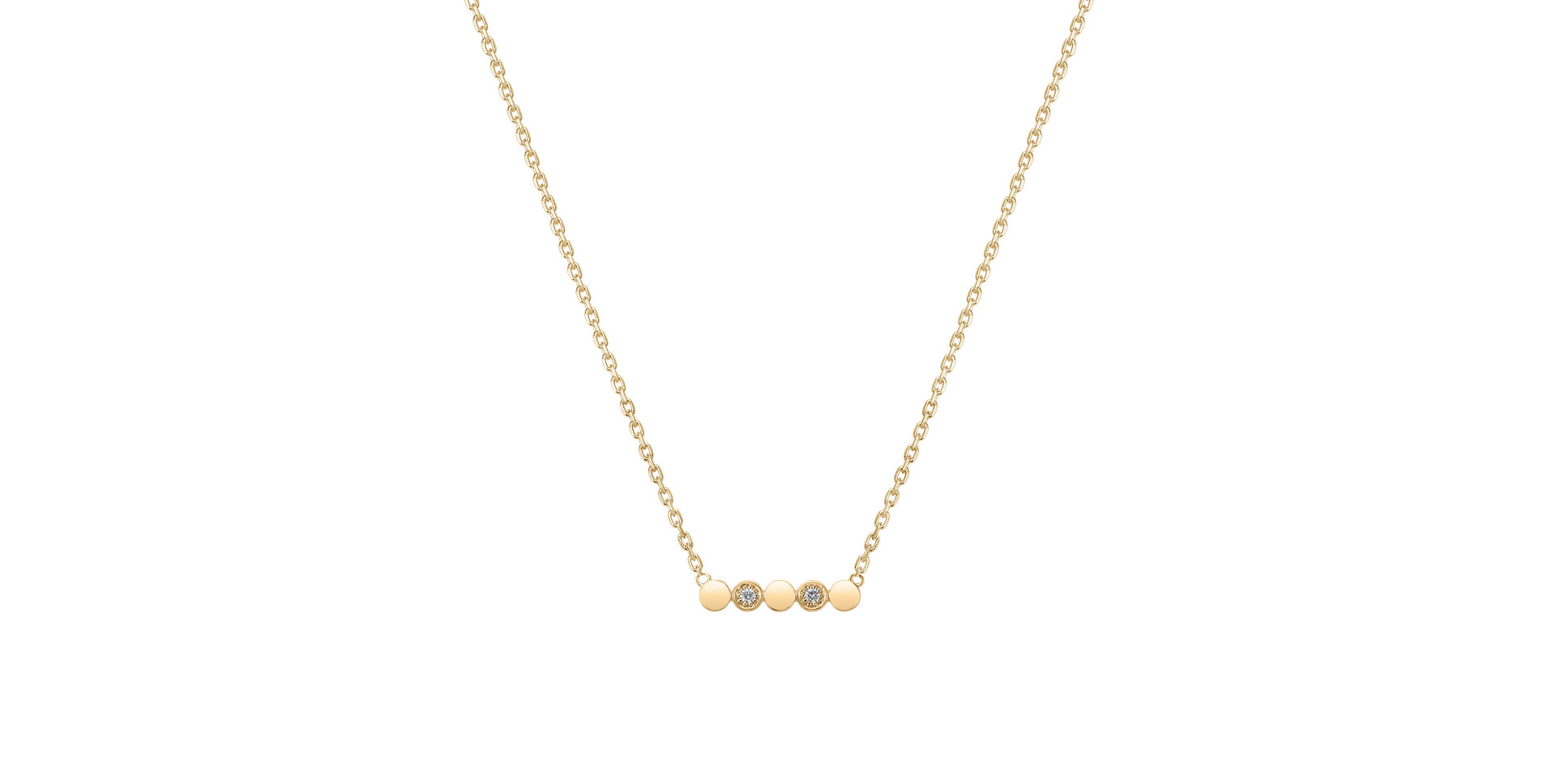 Náhrdelník s diamantmi Glossy Dots